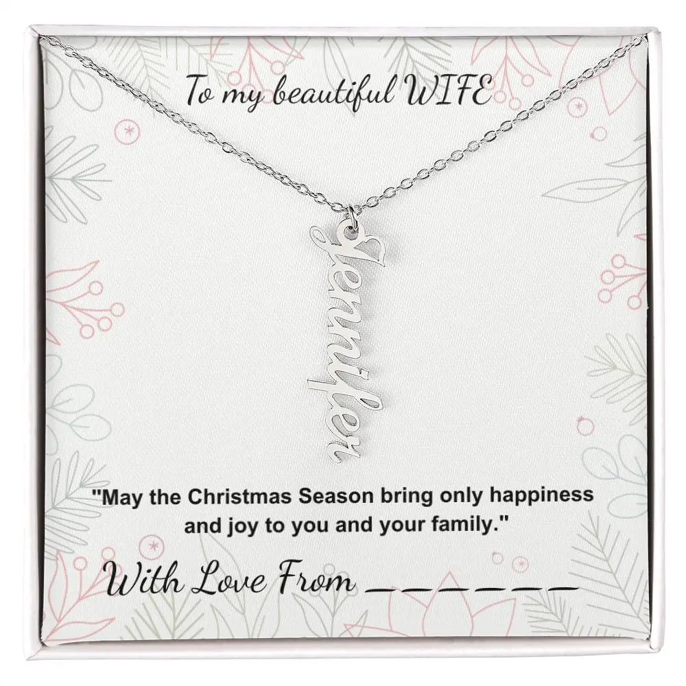 Custom Multi Vertical Name Necklace - Personalized Pendant Necklace for Women