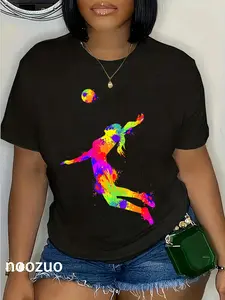 100% Cotton Volleyball Girl Women Youth Volleyball Apparel & Gift Idea T-Shirt