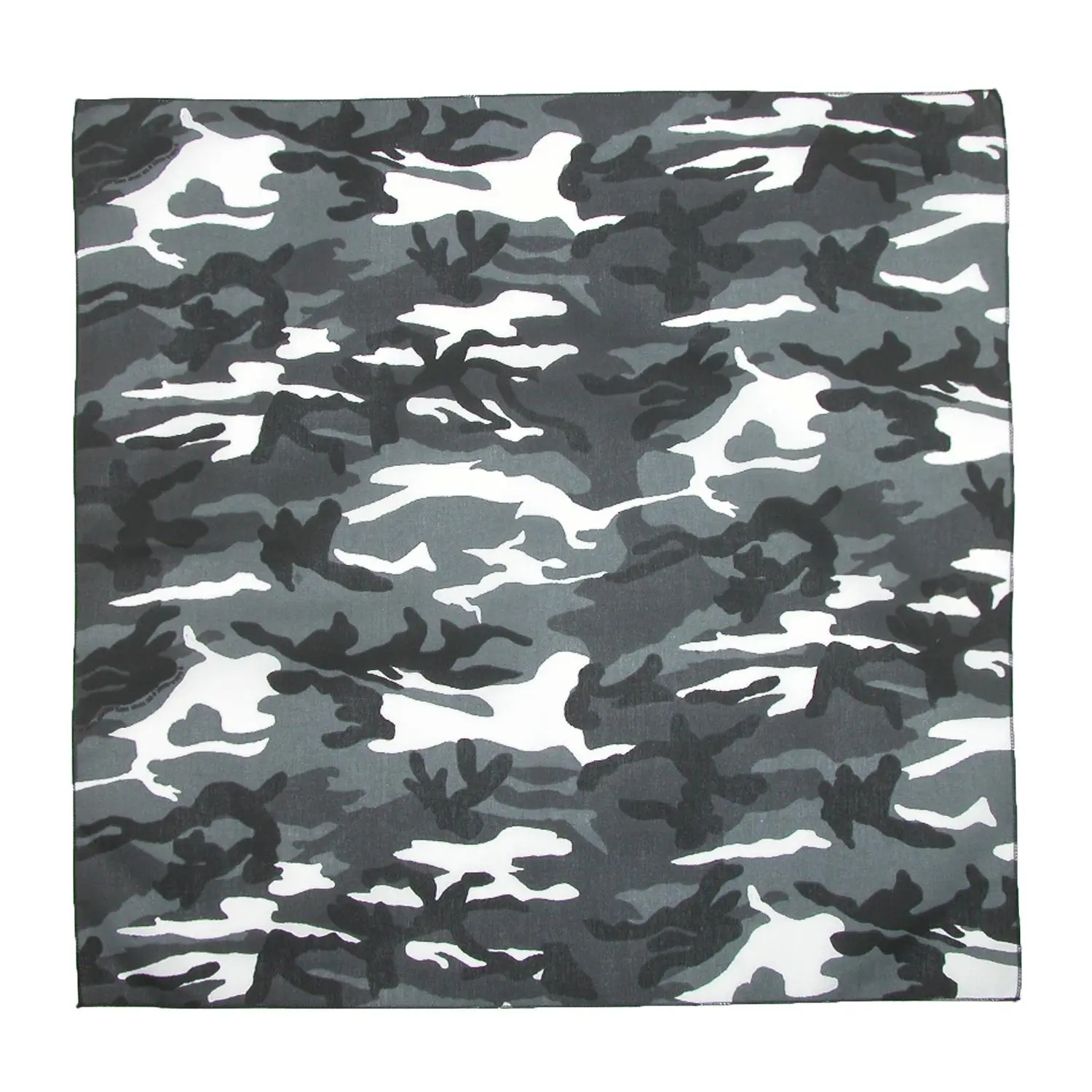 ctm Male Edgy Urban Grey-Tone Geometric Camouflage Bandana - All-Seasons Multi-Use Fashion Accessory, Handkerchief for Outdoor Activities, Grey-Tone Camo