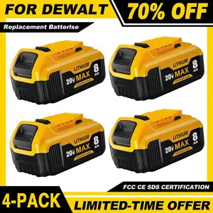 20V Max 8.0Ah Lithium Replacement Battery for Dewalt Cordless Power Tools - Compatible with Dewalt DCB208, DCB200, DCB206, DCB205, DCB204 Models