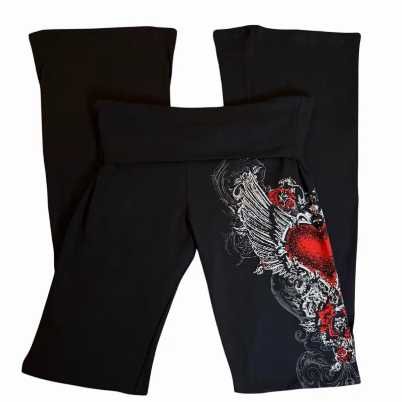 Bloody valentine foldover flared leggings Bloody valentine foldover flared leggings