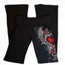 Bloody valentine foldover flared leggings