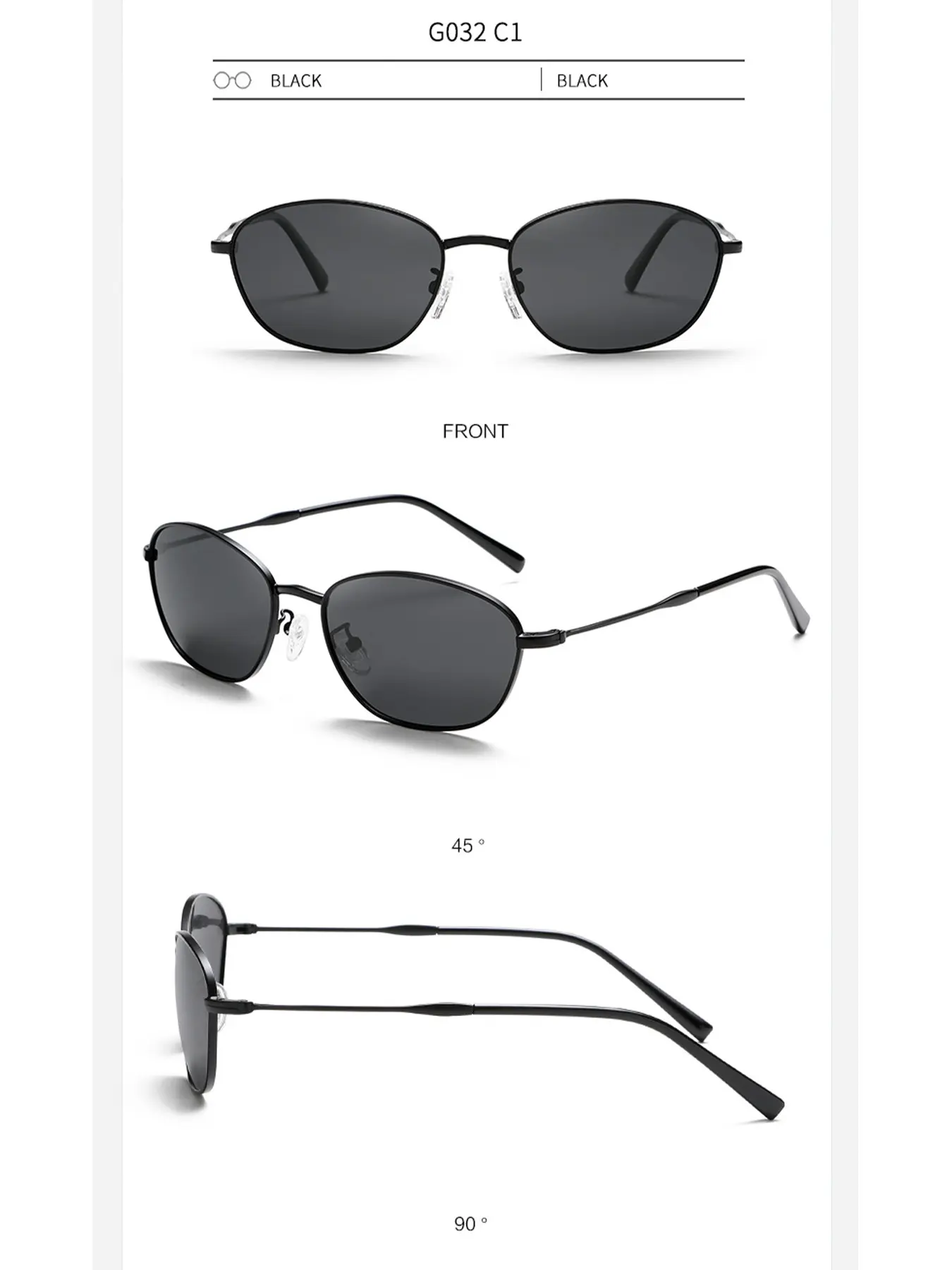 C1 Black Frame Gray Lens