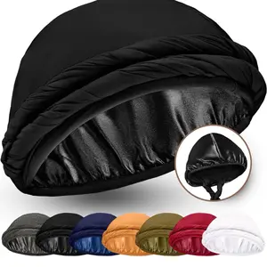 Halo Turban Unisex Headband Satin-Lined Design Comfortable Fit Machine Washable Various Colors Hairwraps Silk Feeling Bandana Exercising Soft