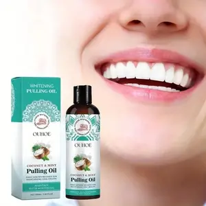 100ML Coconut Oil Mint Mouthwash with 3 Tongue Scrapers, Alcohol-Free Gentle Formula, Daily Oral Care, Clean Teeth, Fresh Breath, Gums Protection