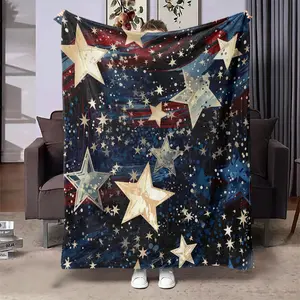 Star Pattern Blanket, Soft Throw Blanket, Air-Conditioned Room Blanket, Warm Nap Blanket For Home Office Travel Camping