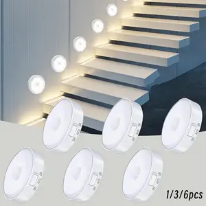 LED Reading Night Light, USB Rechargeable 6000K Indoor LED Move Sensor Light, Light Dimmable, Dimmable Nightlight, Under Cabinet Lighting, Wall Light, Closet Light, Under Cabinet Light for Stairs, Corridors, Kitchens
