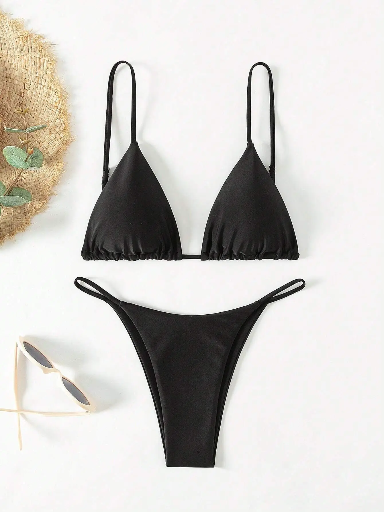 LUSHLACE Bikini Set Solid Color Sexy Swimsuit Summer Beach