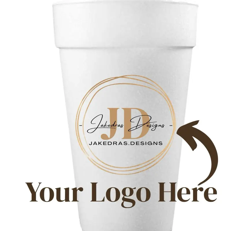 Jakedra’s Designs | 20oz Custom Styrofoam Cups – Your Logo Here – Perfect for Branding, Parties & Events