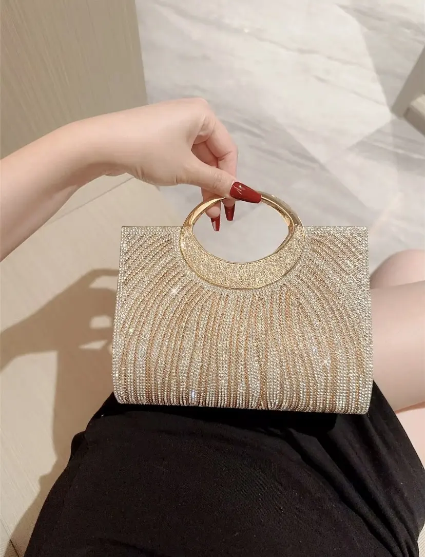 Shining Party Single Shoulder Clutch Bag - Sparkling Design for Elegant Events