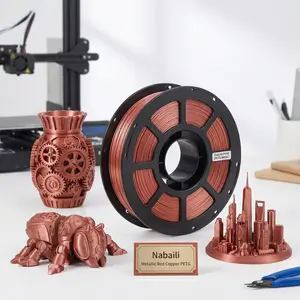 Nabailli Metallic Red Copper PETG 1.75mm 3D Printer Filament for High-Quality Printing Supply