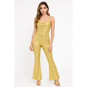 Glamorous Gold Metallic Disco Jumpsuit - L/XL