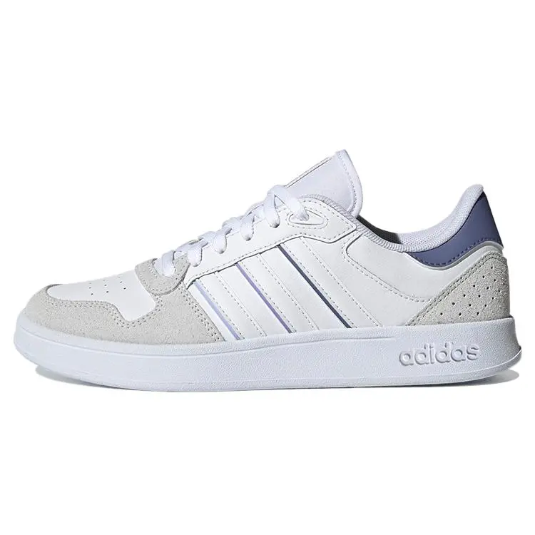 Adidas Neo Breaknet Plus Women's Slip-Resistant, Durable, Lightweight Low-Top Sneakers in White, Gray, and Blue Verifiable, with credentials and supporting global authentication