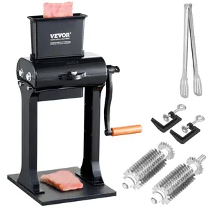 【Summervibes】VEVOR Commercial Meat Tenderizer,  , Heavy Duty Stainless Steel Meat Tenderizer Machine, Quick and Easy Manual Operation Kitchen Tool, 5.8" Feed Port for Beef, Turkey, Chicken, Pork, Steak, and Fish