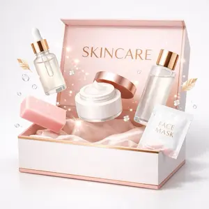 Box Skincare Personal Set with Face Mask, Cream, Serum, and Soap for Complete Skin Care Routine