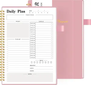 Undated Daily Planner with Hourly Schedule - One Page Per Day for Productivity, Goal Setting & Time Management, Flexible for Professionals & Students