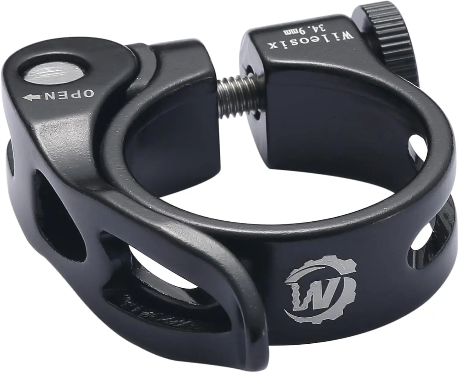 Quick Release Bike Seat Clamp Bicycle Seatpost Collar Diameter 34.9mm,Premium Lightweight Aluminum Seat Post Clamp
