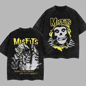 [$$$MANLIFE] Misfits Band - Mommy, Can I Go Out And Kill Tonight Retro Unisex Acid Washed T-Shirt, Retro Y2K punk rock Streetwear Top Classic Hoodie Tshirt, Alternative Streetwear Essential for Rock Lovers
