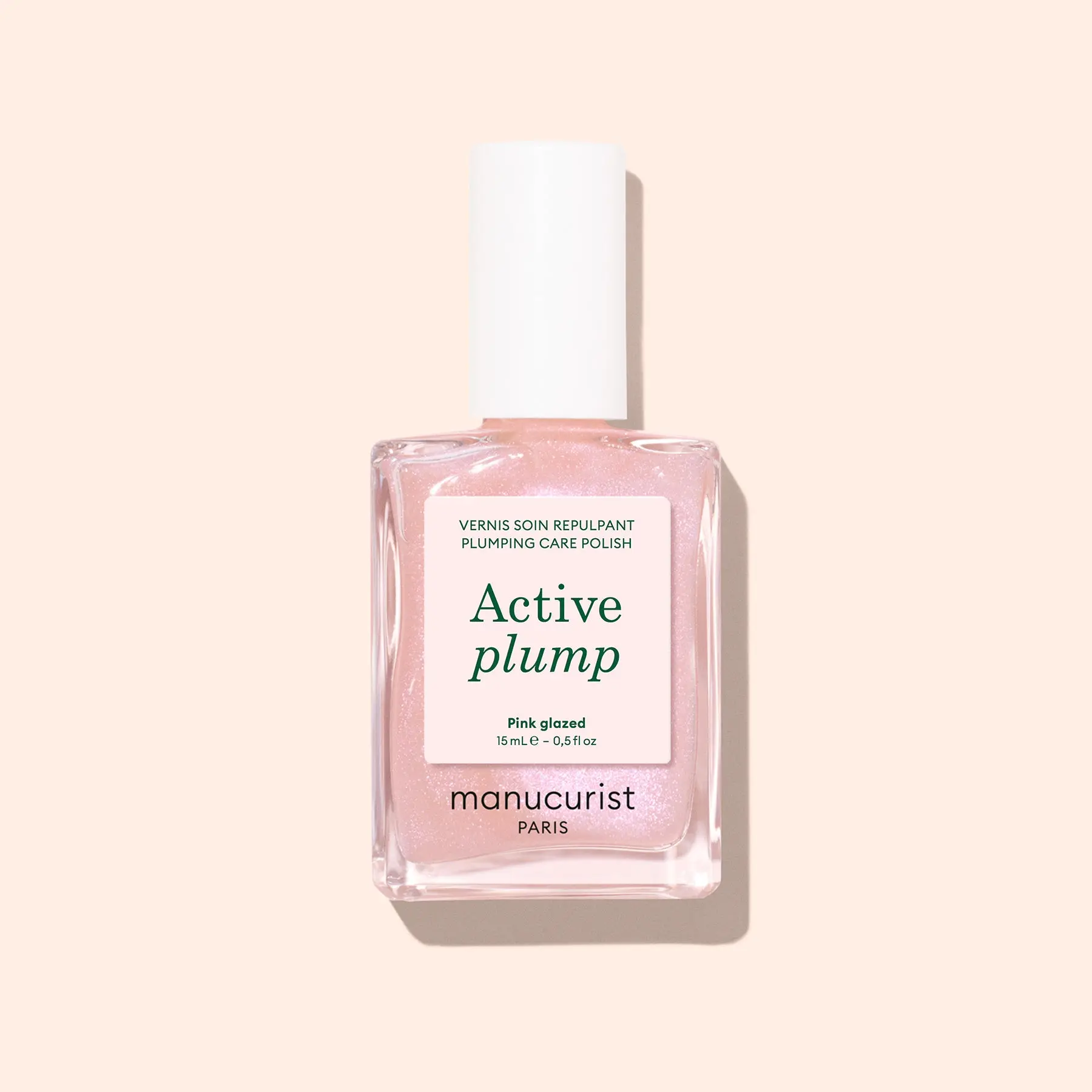 Manucurist Active Plump Pink Glazed - Nail Strengthener & Enhancer - Volumizing Effect for Fuller Nails Manucurist Active Plump Pink Glazed - Nail Strengthener & Enhancer - Volumizing Effect for Fuller Nails