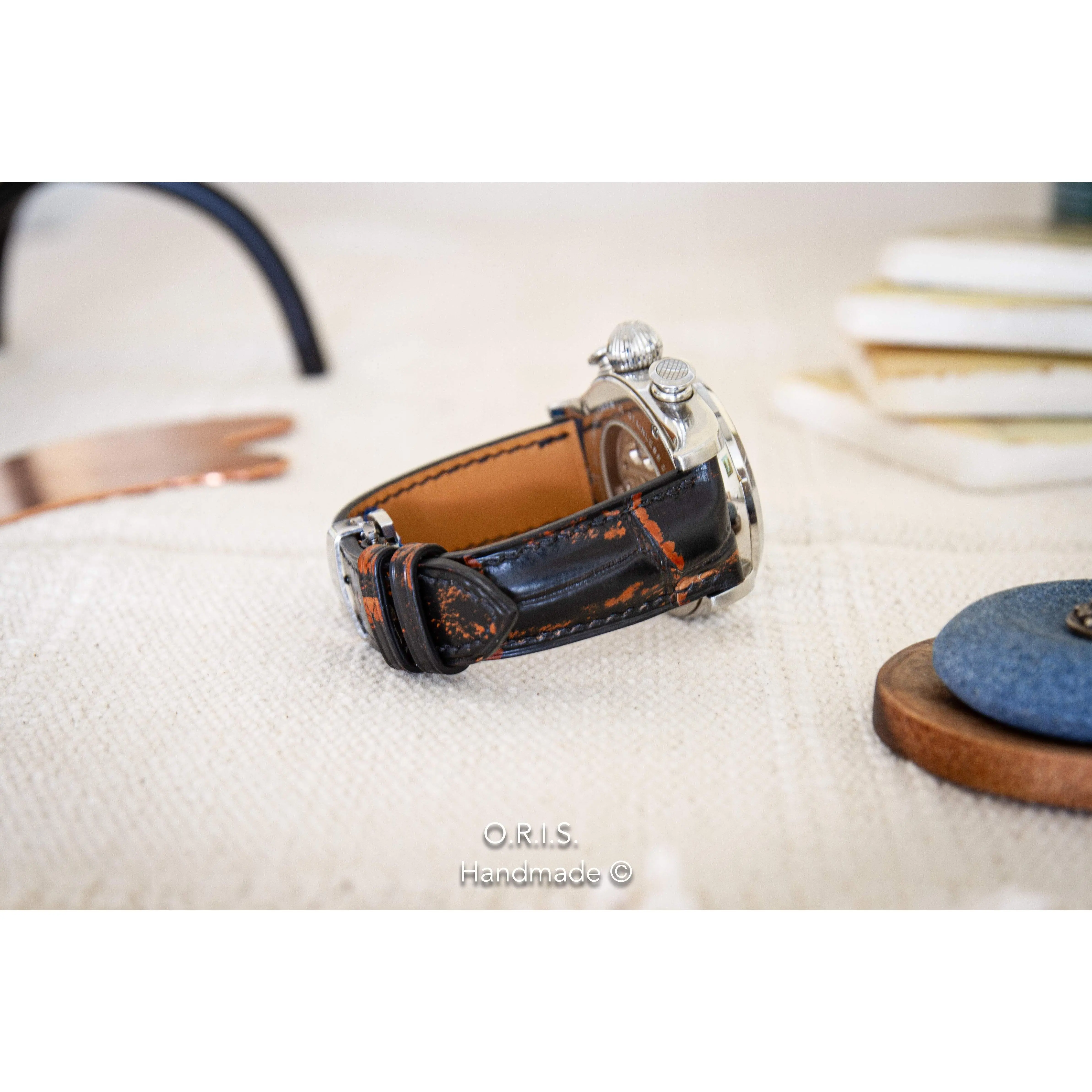 Alligator Watch Strap - Outlaw Black