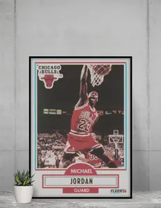 Michael Jordan 1990 FLEER Rookie 12x17 Poster Chicago Bulls
