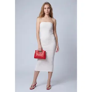 Amaris Greek Key Knit Tube Dress