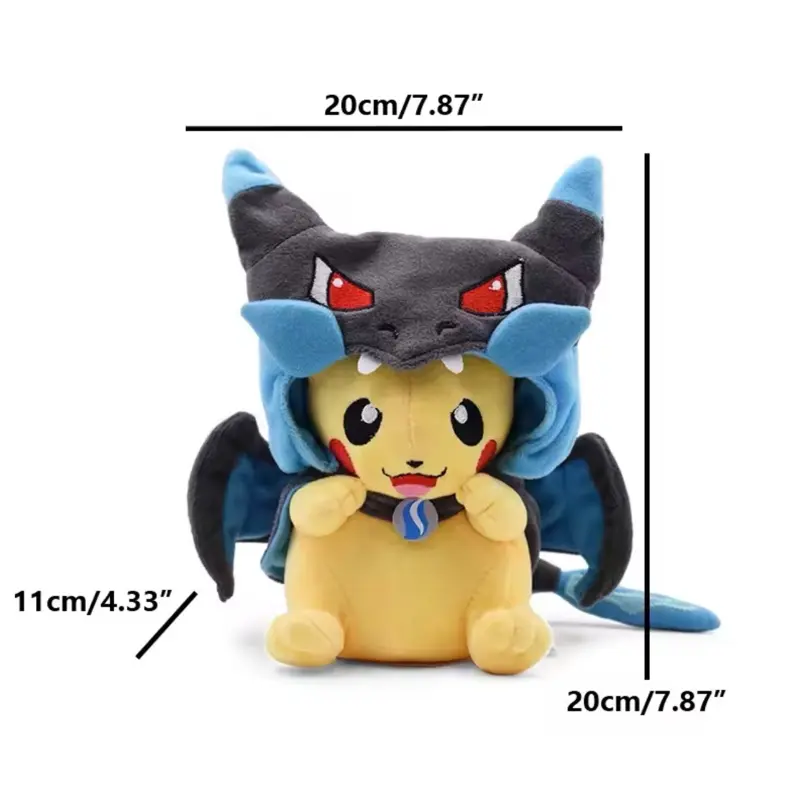 8 inch Pikachu Mega Charizard X Cosplay Plush Toy 8 inch Pikachu Mega Charizard X Cosplay Plush Toy