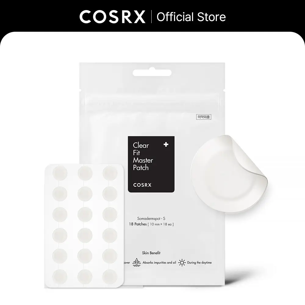 [COSRX Official] Clear Fit Master Patch (18 patches) | THIN, MAKEUP-FRIENDLY PIMPLE PATCHES