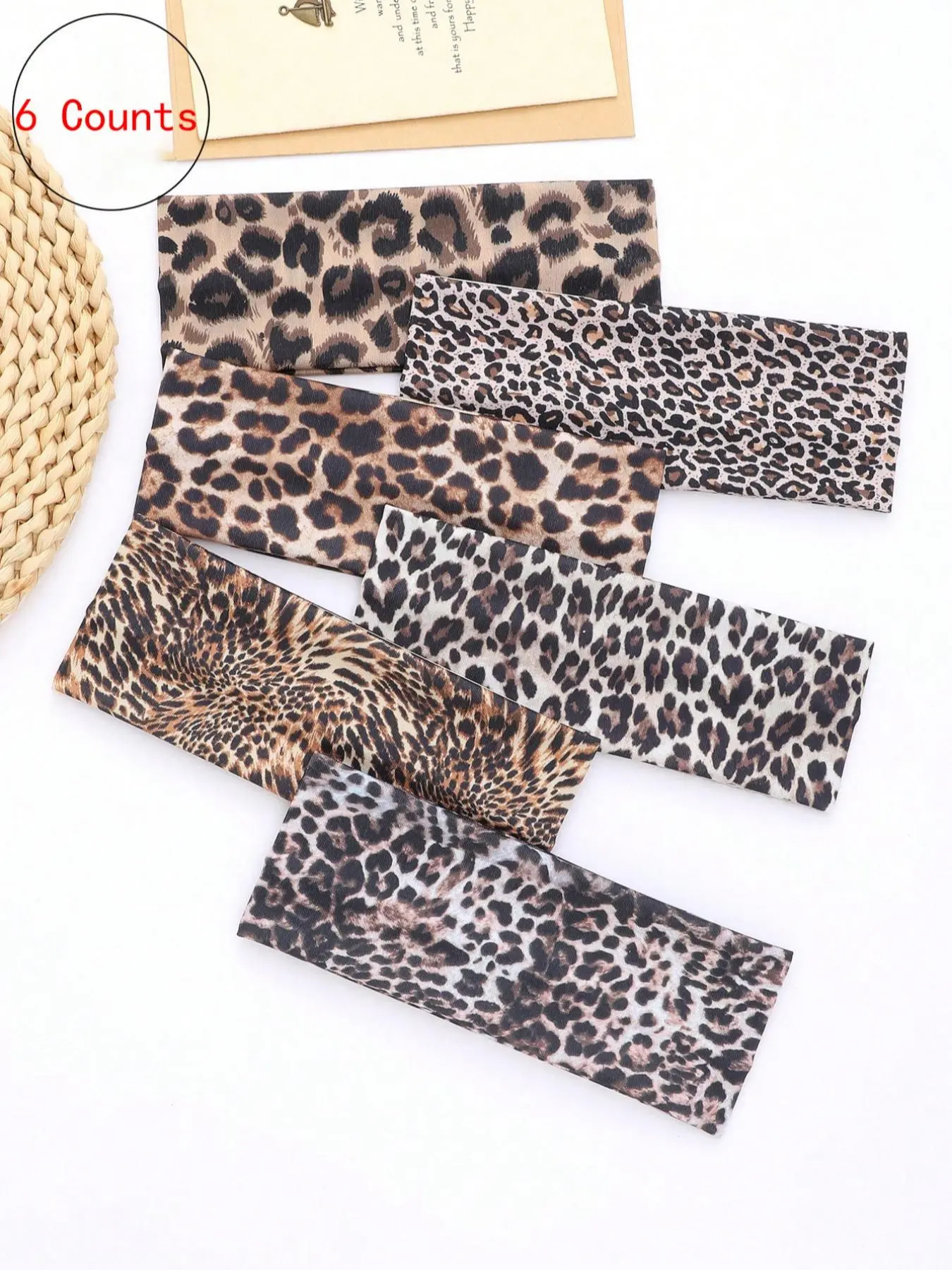 Leopard Print Hair Bands 24Pcs Soft Fabric Elastic Hair Ties for Women Casual Kiss Colors & Care Perfect Melt Elastic Band - Leopard, 1 3  main image 4