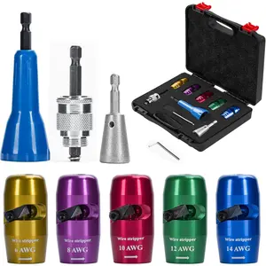 2026 Upgraded 8-in-1 Professional Wire Stripper Twister Tool for Drill, Wire Stripping & Twisting Fits 6-14 AWG Wires for Electricians