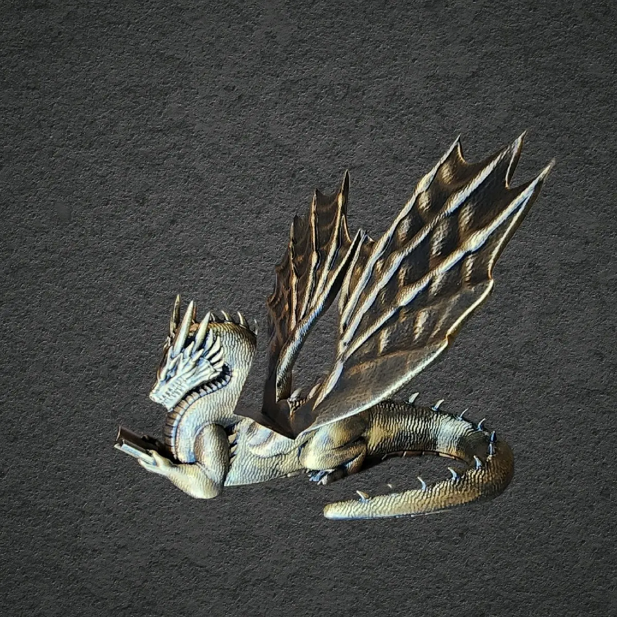 Dragon Reading Book or Kindle Holder Statue Decor Decorative