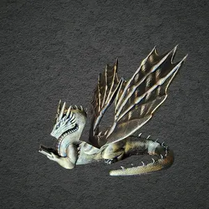 Dragon Reading Book or Kindle Holder Statue Decor Decorative