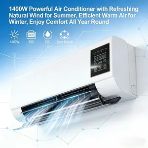 All-Season Wall-Mounted Comfort Heater & Fan, Delivers Refreshing Natural Breeze & Cozy Warm Air, 1400W Powerful Motor, Easy Control & Space-Saving Mounted Design, Ideal for Bedroom Living Room Office Indoor Year-Round Use