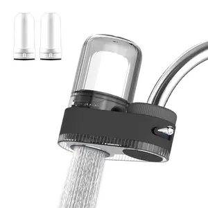 No Installation Faucet Water Purifier, Tap Water Pre-Filter for Home Use, Non-Direct Drinking Water Filter, Kitchen Universal Replacement Filter Cartridge, Faucet Filter Waterfall, Replacement Filters Set, Sediment Carbon Filter