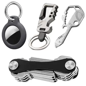 Versatile Multitool functions tackle tasks effortlessly 16 tools key shaped multitool heavy duty key holder pocket organizer airtag keychain holder