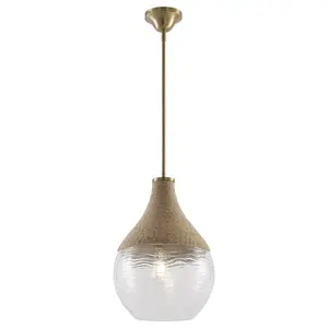 Colby 1-Light Gold Bohemian Pendant Light for Kitchen Island