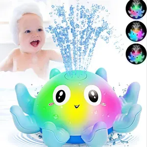 /blue Water-Spraying Toy Octopus, Kids Bath Time Companion, Bathroom Water Toys, No Batteries Included, Requires 3 Aaa Batteries