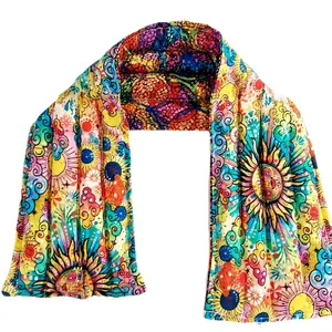 Therapeutic heating-cooling rice bag, neck wrap, heat pad, cold pack, pain relief, spa, massage therapy, Sun, Bohemian