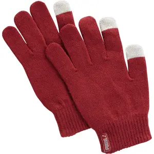 PUMA Womens Epic Knit Gloves  - Red
