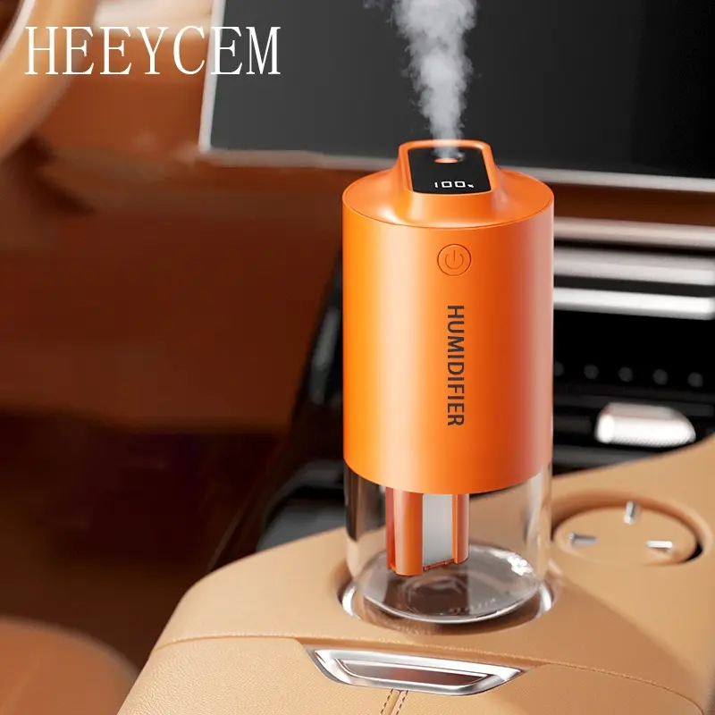 Car Humidifier Car Humidifier, Portable Rechargeable Diffuser USB Rechargeable, Portable Mini Humidifier - Cool Mist Humidifier Diffuser for Car, Office, Bedroom, Travel