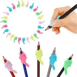 30 count Cute Dolphin-Shaped  Pencil Grips for Handwriting, Assorted Multicolor Writing Aid Grips, Handwriting  Tool for Adults, Posture Correction Tools