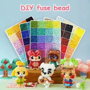 24/48/72/96/120-Color Fuse Beads Kit – 2.6mm 3D Pixel Puzzle Beads Set with Pegboards, Ironing Paper, Tweezers, Templates & Black/White Beads Extra Refill | DIY Beading Accessories for Pixel Art, Handmade Crafts | Holiday Gift,Graduation gifts-summervibes