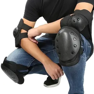 Knee & Elbow Pads Set, Gardening Gloves, Outdoor Sports Elbow & Knee Pads, Suitable for Outdoor CS Graffiti Ball Game, Cycling, Skateboarding Equipment