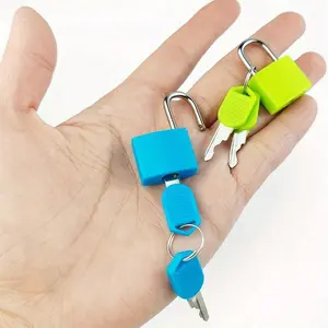 Multi-Color Mini Keyed Luggage Locks, Safety Lock, Security Lock, Metal & Plastic Hanging Locks, Ideal for Suitcases Backpacks Boxes Laptop Bags