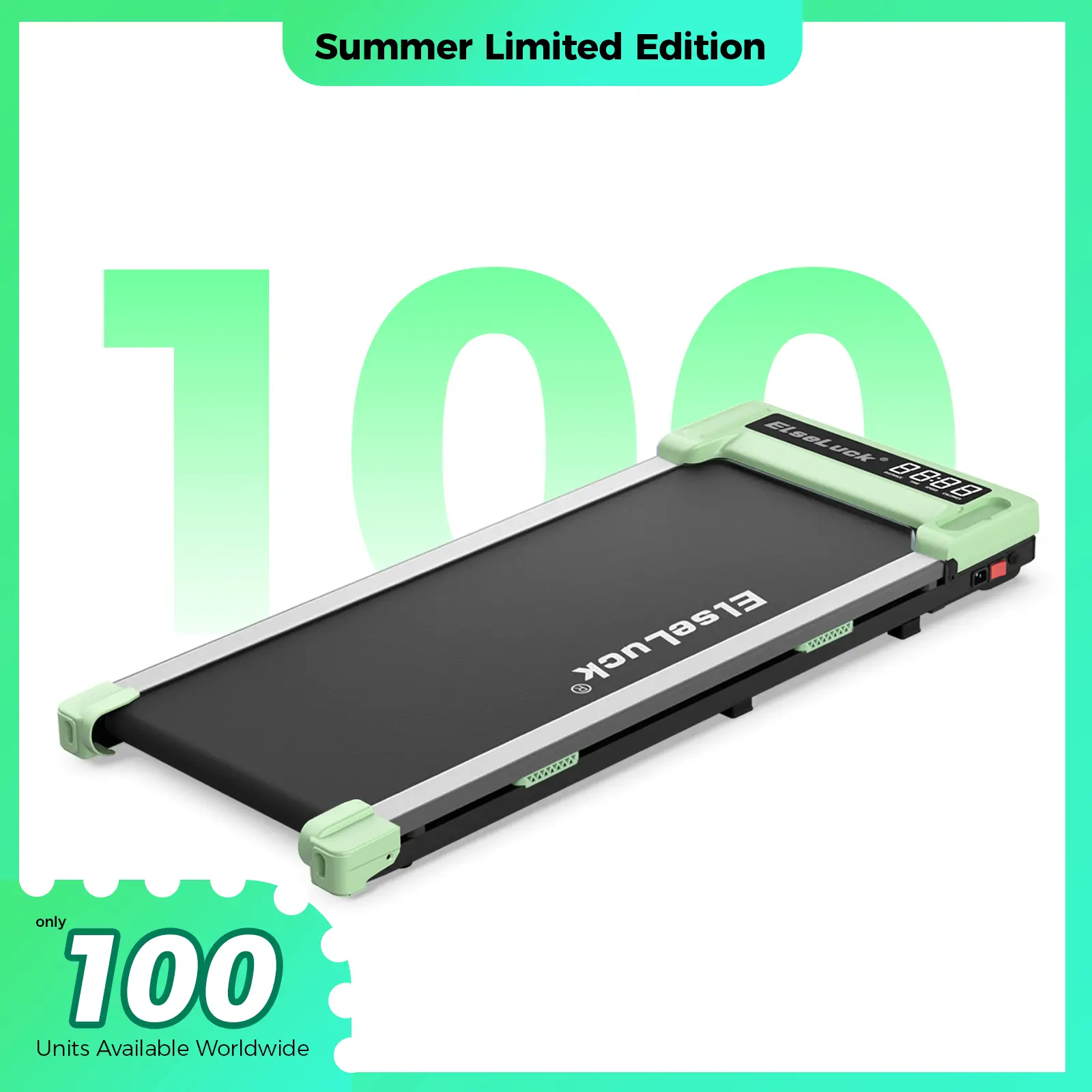 ElseLuck Portable Under Desk Treadmill with Wheels, Remote Control & LED Display – Treadmill for Home/Office Fitness and Small Spaces