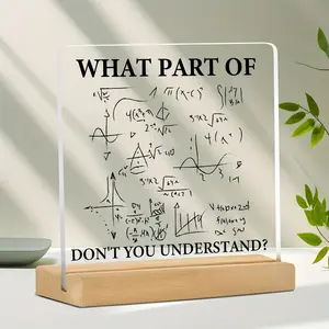 Math Teacher Gift & Engineer Present, Acrylic Math Equation Sign, Academic Classroom Decor, Birthday Gift for Educators & Math Lovers