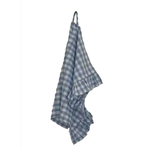 The Ruffle - Kitchen Towel - Blue Checked