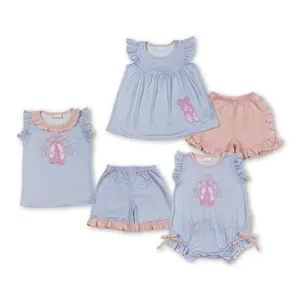 Girl Summer Shorts Set Shoes Embroidery Clothing Girl Summer Outfit
