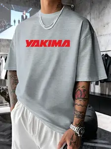 Yakima Outdoor Graphic Tee, Summer Short Sleeve Slim Fit Top, Breathable Fashion Print Shirt, Unisex Casual Long T-Shirt