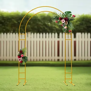 Gold Wedding Arch 7 2ft Tall Freestanding Steel Frame For Party Backdrop Decor Baby Shower Engagement Birthday With 22lbs Load Capacity